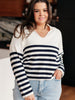 Memorable Moments Striped Sweater in White