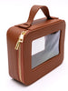 PU Leather Travel Cosmetic Case in Camel