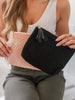 Quilted Travel Zip Pouch in Black