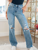 Rose High Rise 90's Straight Jeans in Light Wash