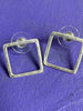Silver Square Stud Earrings-Shop-Womens-Boutique-Clothing