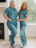 Sylvia Short Sleeve Denim Jumpsuit