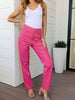 Tanya Control Top Faux Leather Pants in Hot Pink