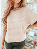 Textured Boxy Top in Taupe