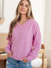 Totally Verified Long Sleeve V-Neck Top