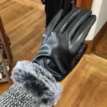 Vegan Leather with Faux Fur Gloves-Shop-Womens-Boutique-Clothing