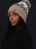 Tan, White & Black Fair Isle Pom Hat