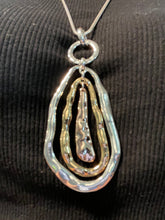 Tina Long Necklace with Mixed Metal Pendant