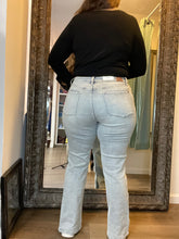 Silver Smoke Destroyed High Waist with Side Slit Hem  Judy Blue Jeans