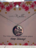 Silver Stamped Flower Necklace