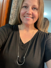 Silver U Long Necklace