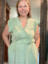 Sage Floral Dress with Pockets